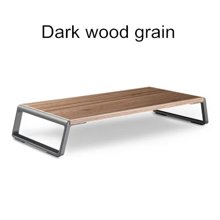 Dark Wood Grain Подставка для монитора с металлическими ножками Для iMac MacBook ЖК-дисплей принтер, подставка для ноутбука Настольный органайзер прочная платформа Экономия места - Цвет: Dark Wood Grain