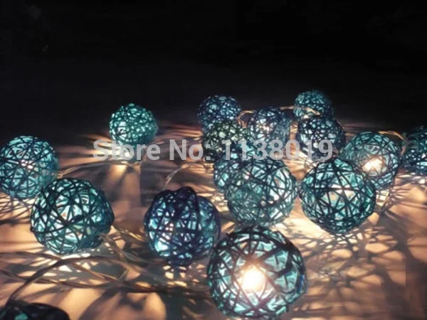 Длина 2 м 20 штук бирюзовый цвет Обувь синего цвета ротанговая Пальма клубок