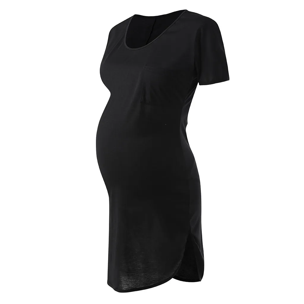 SAGACE свободные платья для мам повседневные летние женские с карманами однотонные