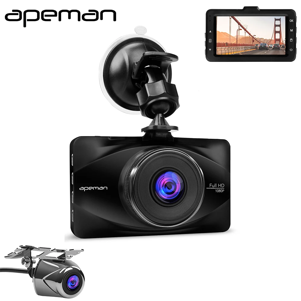 Apeman C570 3 дюймов ЖК дисплей 1080 P регистраторы DVR видеокамера Новатэк NTK96650 Full HD Pro