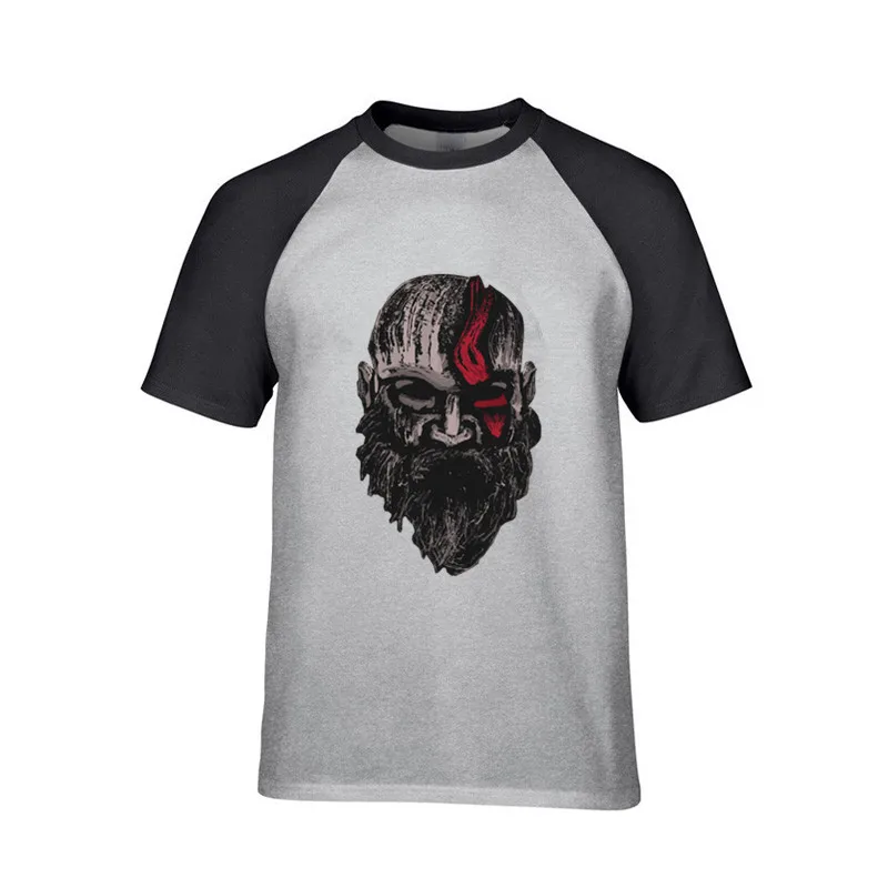 Футболки Бог войны воин богов Король Рагнар лотброк Викинги органический топ с