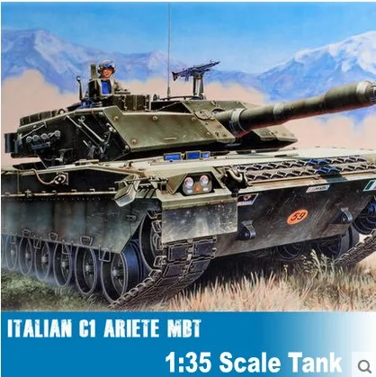 1:35 масштаб Танк модель итальянский C1 Ariete MBT Модель для сборки танк строительные