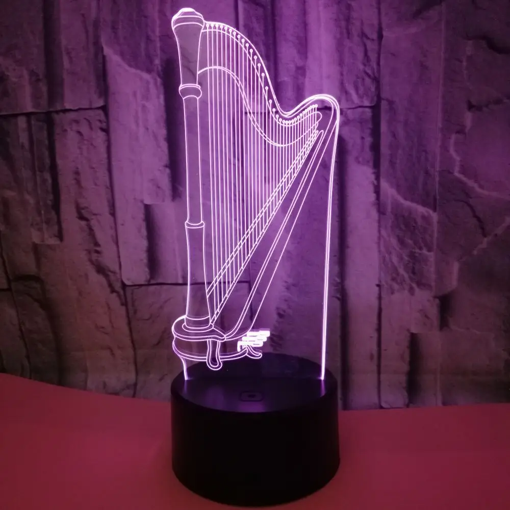 Новая 3d лампа Harp для внешней торговли цветной сенсорный светодиодный визуальный