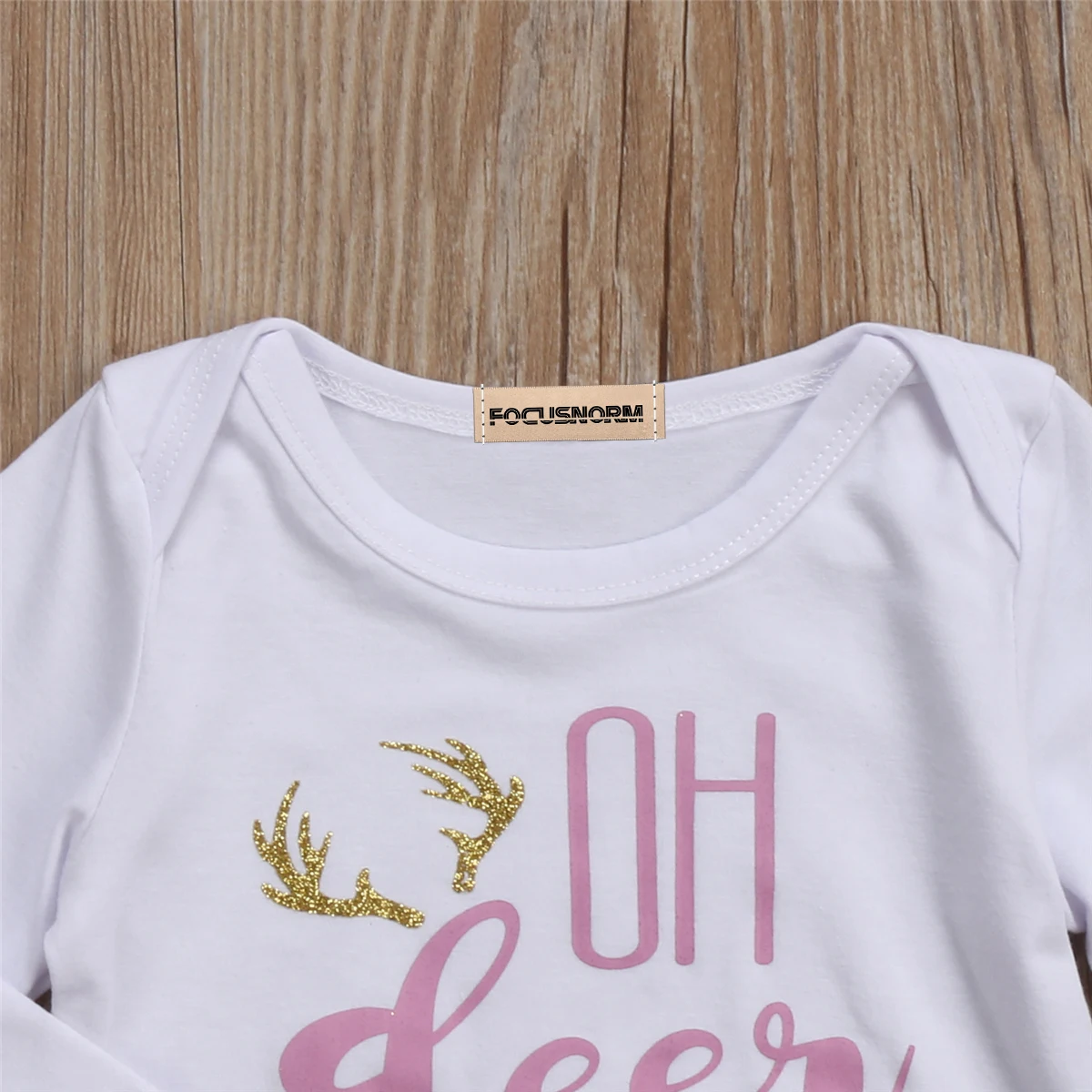 cute Newborn Baby Boy Girl outfits letter print Long Sleeve white romper brown Pants Hat autumn Outfit Set Clothes for baby | Детская