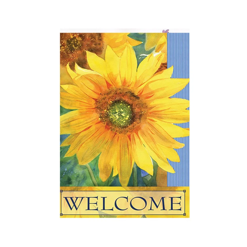 Приветствуем летний Садовый флаг разработанный с двухсторонними декоративными