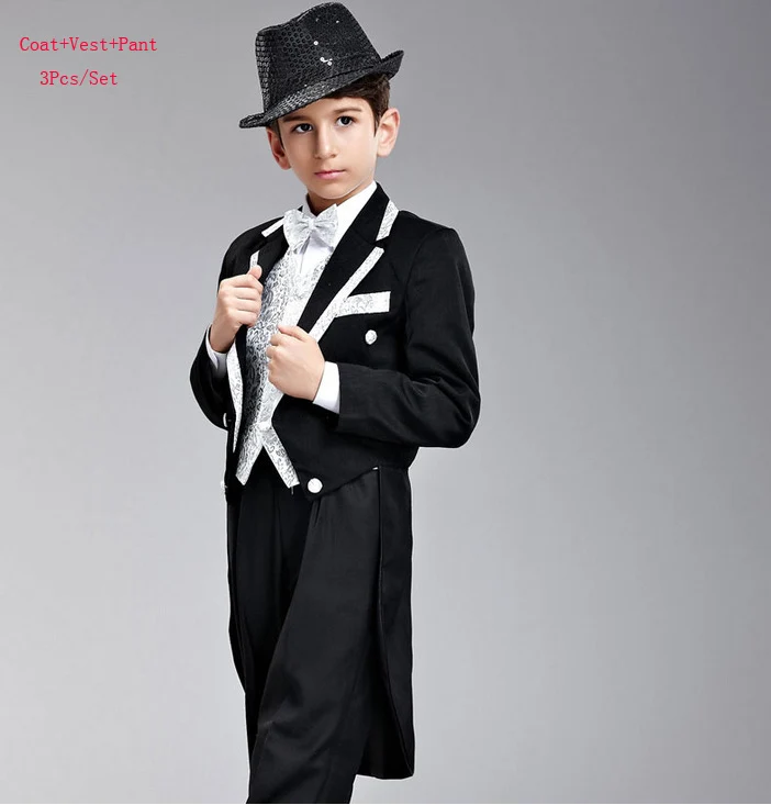 jacket vest pants Детское Формальное свадебное пианино для мальчиков, костюмы-смокинги, блейзер для мальчиков, костюм для свадьбы, Enfants Garcon, блейзеры F55 - Цвет: jacket vest pants