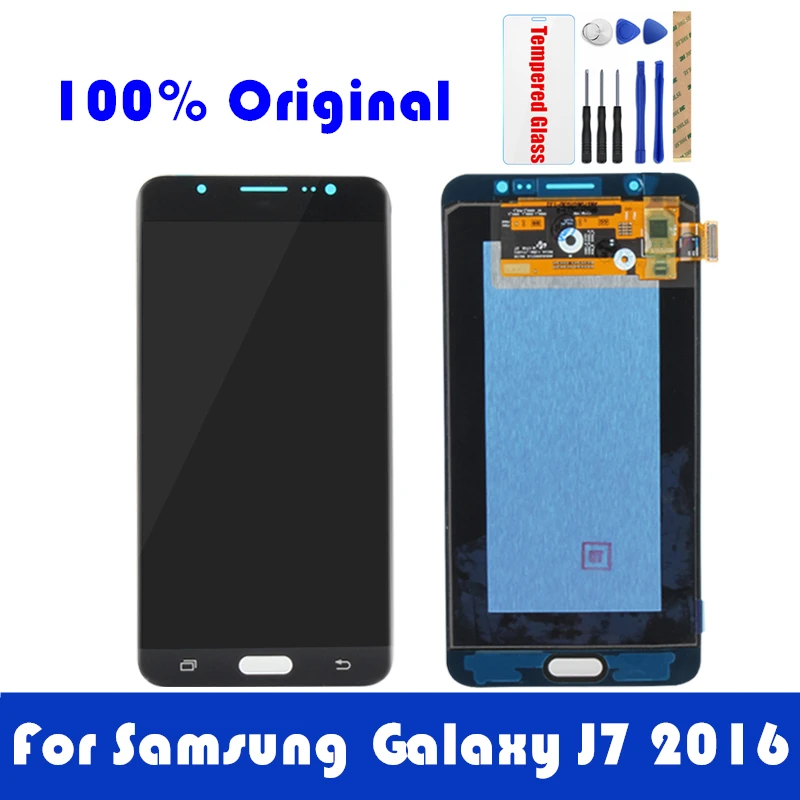 Оригинальный экран для Samsung Galaxy J7 2016 ЖК дисплей Duos дигитайзер AMOLED замена ремонт