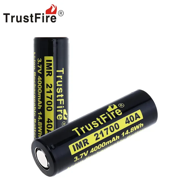 20 шт. TrustFire батарея 21700 IMR 3 7 V 40A 4000mAh 14 8 W литий ионная аккумуляторная с защищенной
