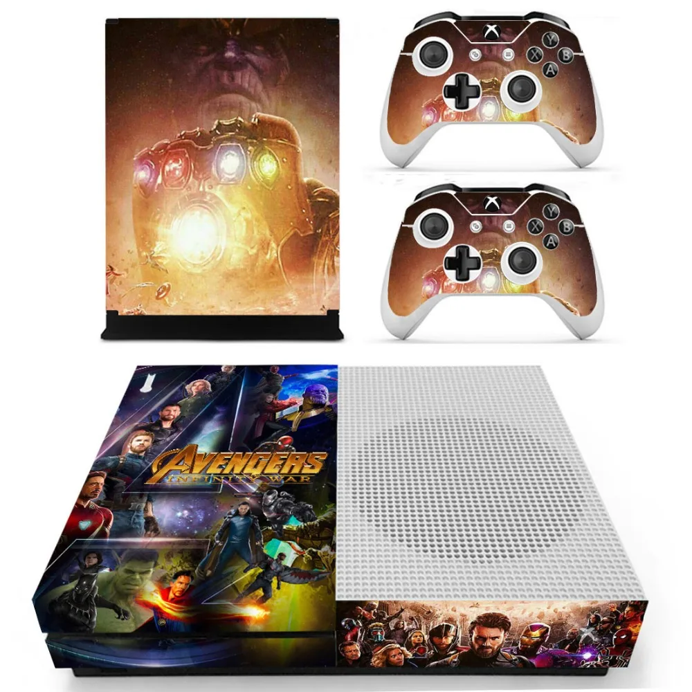 Мстители Бесконечность войны виниловая кожа наклейки для XBOX One S консоль с двумя