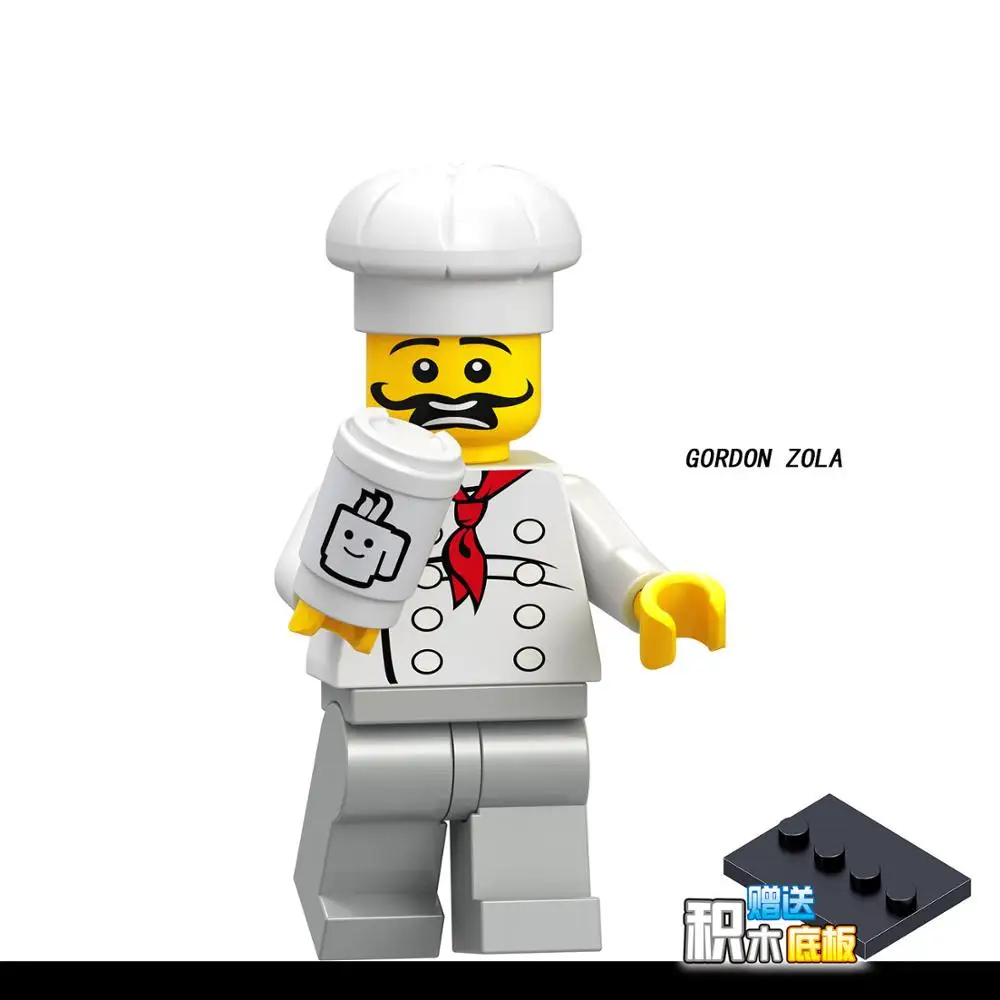 Темный хаки Для фильма ниндзя, Unikitty Emmet Wyldstyle, Sheriff Gordon Nya Cop Lord Vitruvius, Бэтмен, строительные блоки, игрушки, фигурки, кирпичи - Цвет: Темный хаки