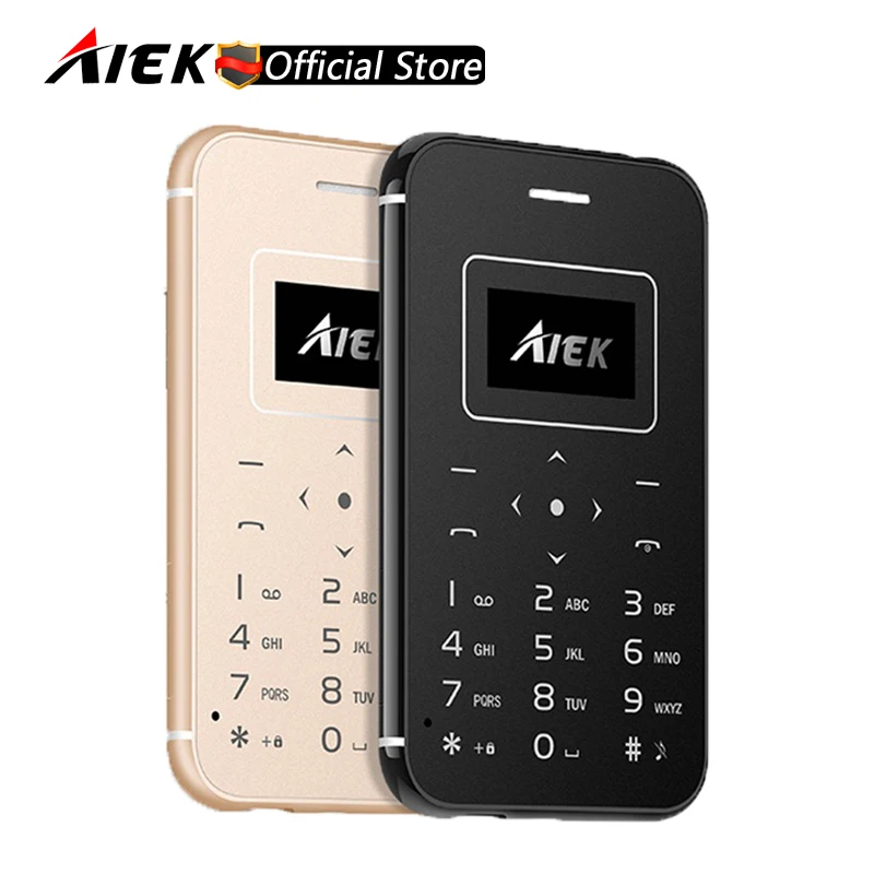 2017 ультра тонкий карты мобильного телефона aiek/x8 low radiation aeku мини карманные