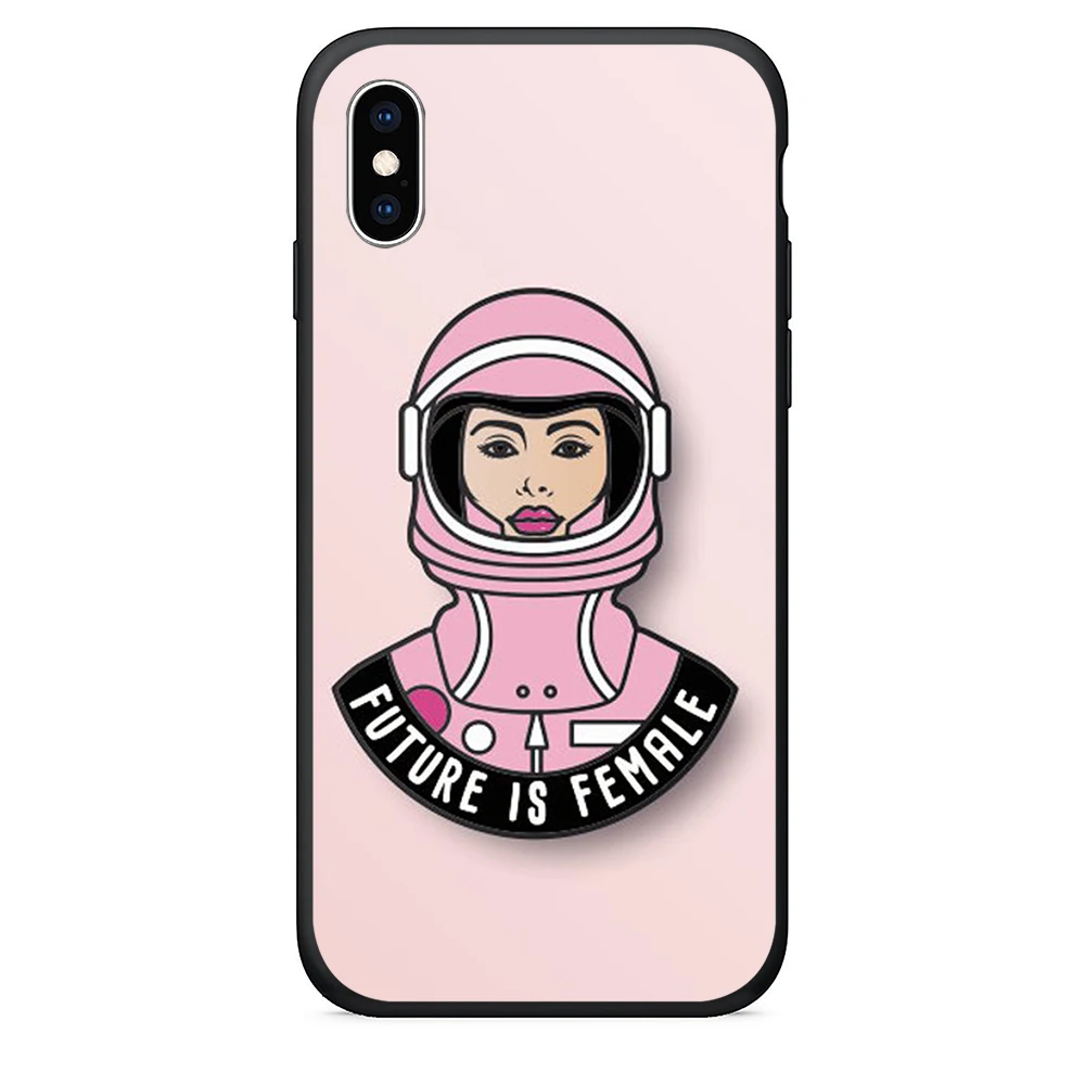 TPU Phone Case for iPhone xr case Silicone Back Cover the future is female x xs max 7 8 Plus 5 5s se |