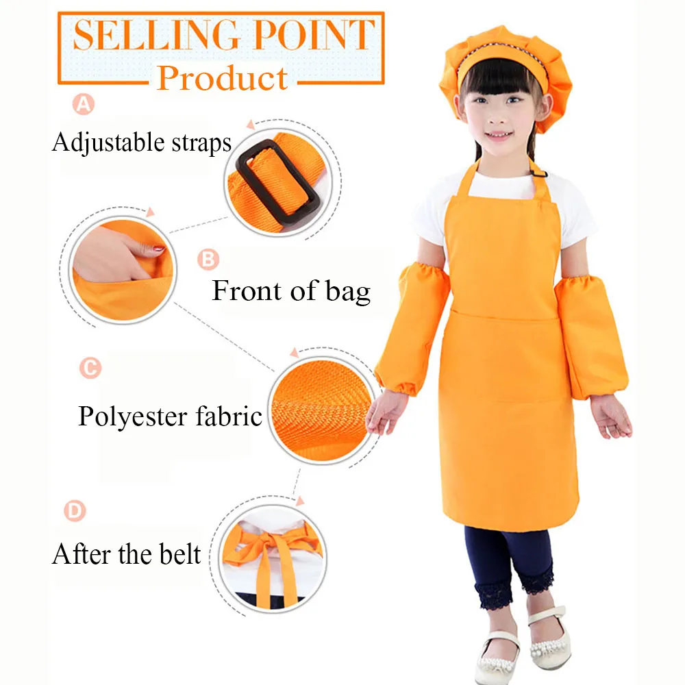 3 шт./компл. Детские передники для кухни Рисование детского сада ремешок детей