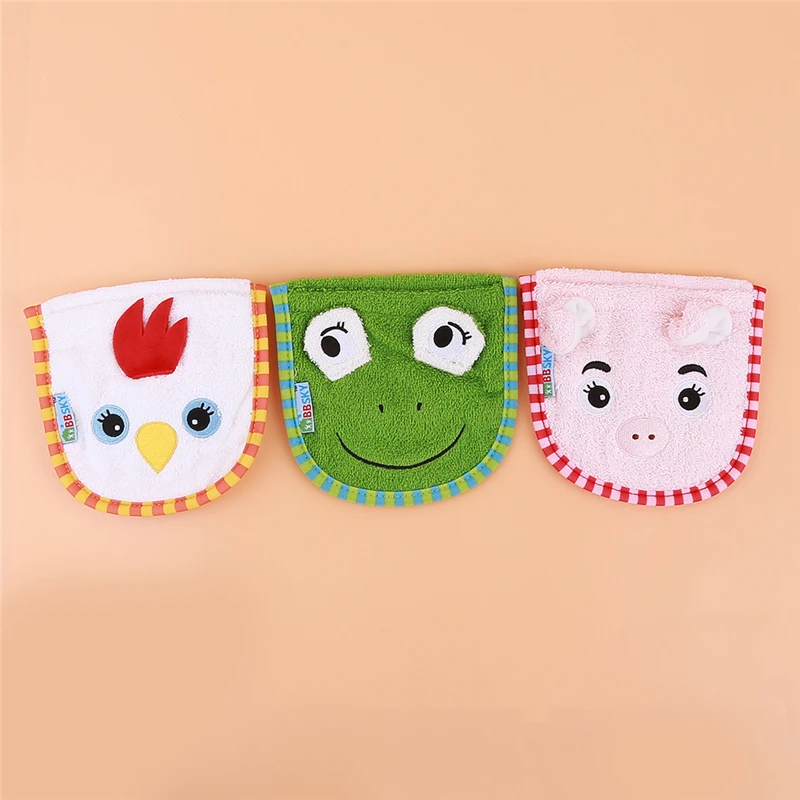 Hot Cute Baby Bath Brsush Infant Children Gloves Cartoon Animal Pattern Soft Brush Rubbing Towel 3 Types | Мать и ребенок