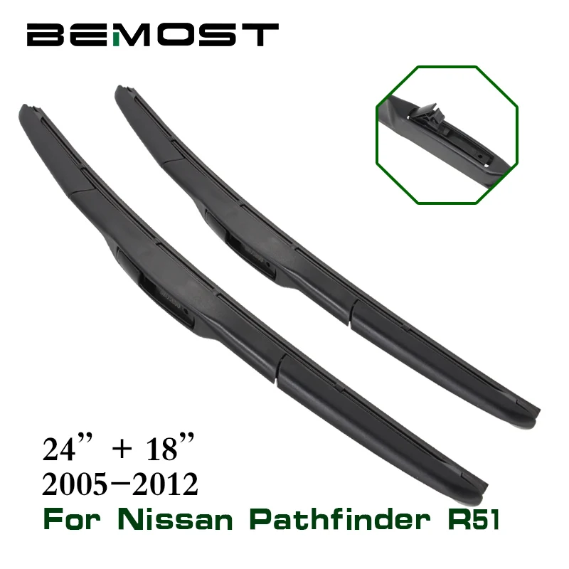 Pathfinder R51 2418 Автомобильные светодиодные лампы фар головного света BEMOST автомобильные щетки стеклоочистителя для Nissan Pathfinder R51/R52 2005 2006 2007 2008 2009 2010 2011 2012 2013 - Цвет: Pathfinder R51 2418