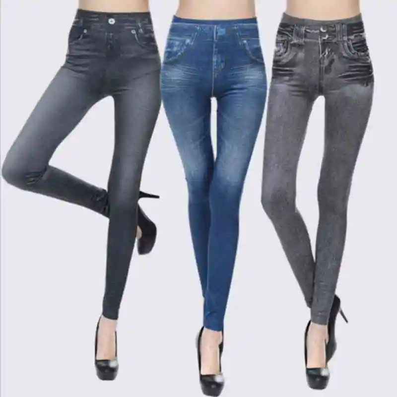 

Womens Fashion Casual High Waist Leggings Slim Jeggings Trousers Skinny Stretchy Denim Pencil Jeans