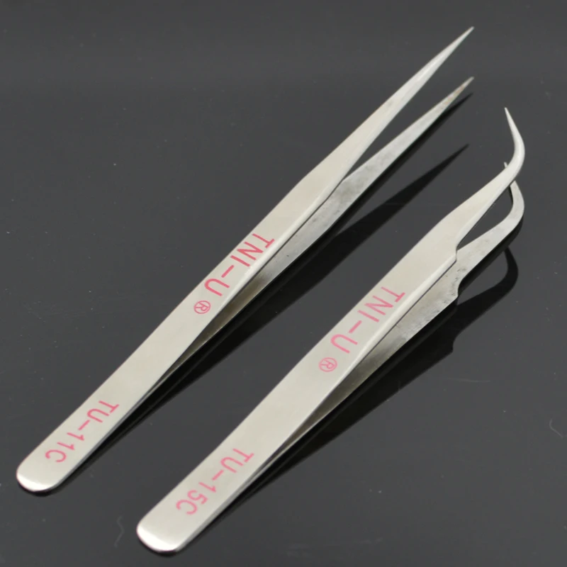 Профессиональный пинцет из нержавеющей стали изогнутые прямые пинцеты для