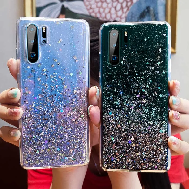 Для Huawei P30 Pro P20lite P9 P8 P10 selfie P smart роскошный блестящий мягкий чехол со звездой для