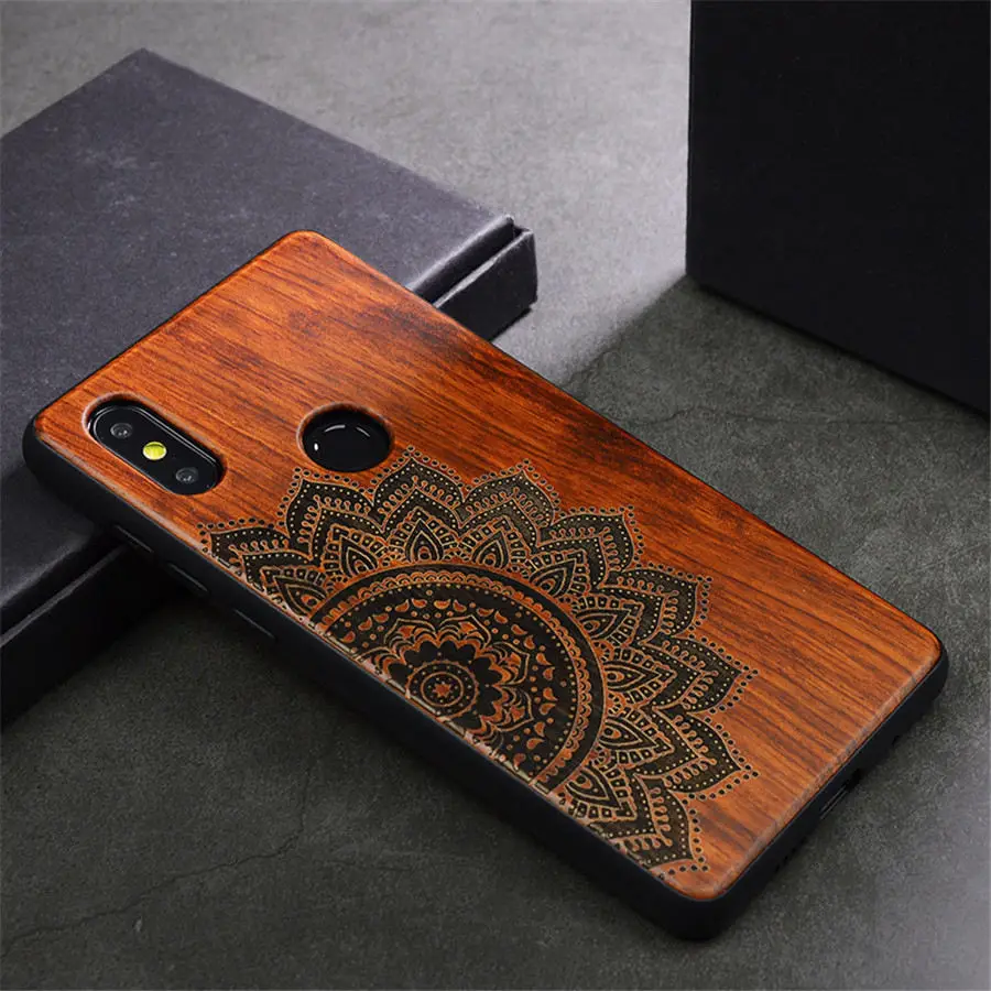 Уникальный чехол для Xiaomi Mi 8 оригинальная тонкая бамбуковая деревянная Задняя