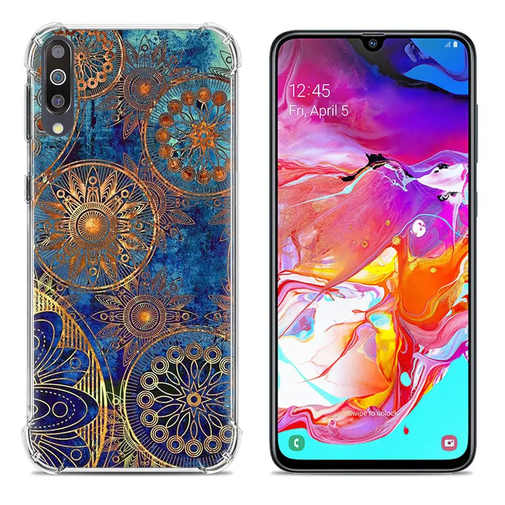 2 Противоударный чехол для телефона SAMSUNG GALAXY A70, 6,7 дюймов, стильный дизайн, цветная задняя крышка для телефона с рисунком - Цвет: 2
