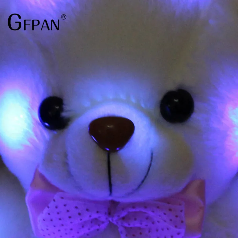 GFPAN 1 шт. 25 см светящийся плюшевый мишка игрушки блестящая кукла с животными милый