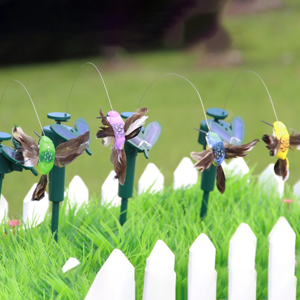 Открытый Электрический Hummingbird сад солнечный Мощность развевающиеся танцы