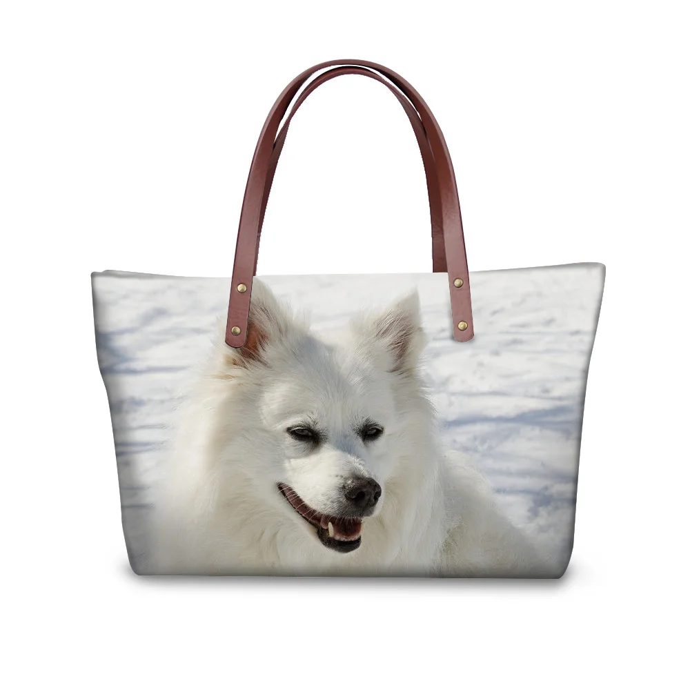 Индивидуальные роскошные дизайнерские женские сумки 3D Американский Eskimo собака