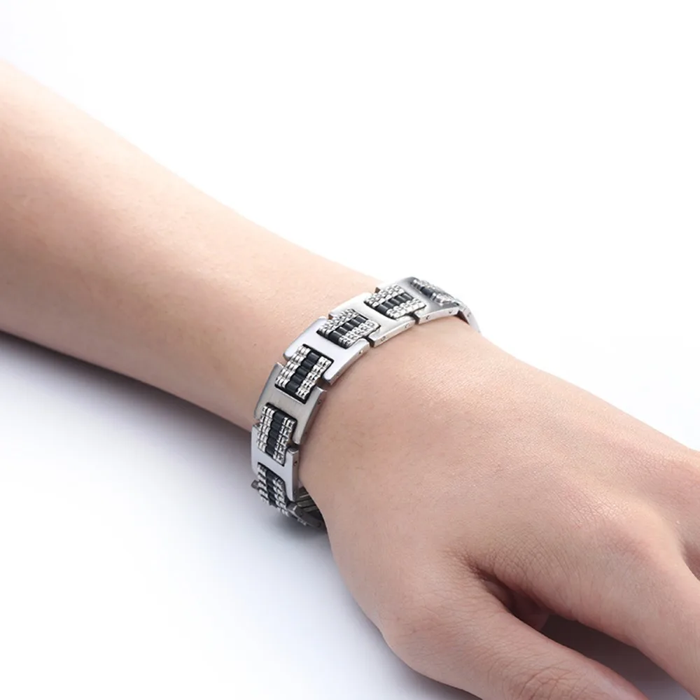 Stainless Steel bracelet Overlord Thick Chunky Bicycle Motorcycle Chain Men Finger Band Ring for Man Set | Украшения и аксессуары