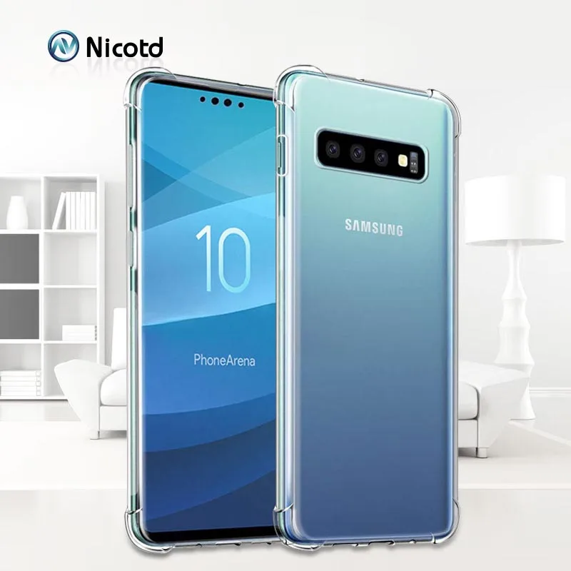 Чехол для Samsung Galaxy S10 Plus S10e Nicotd Прозрачная мягкая задняя крышка из ТПУ M30 A50 A30 A10 M20