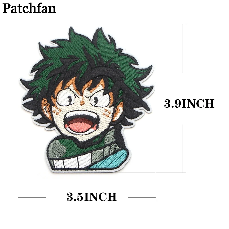 Patchfan My hero Academy аппликационные заплатки Сделай Сам Утюг на para джинсовая сумка рубашка одежда аксессуары наклейки вышитый значок A2097