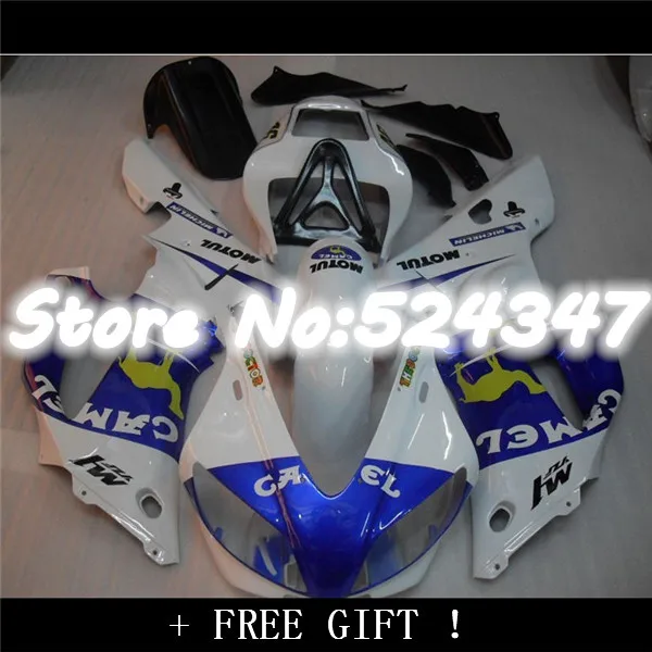 

Fei-ABS plastic for blue whiteYZFR1 98 99 fairing kit YZF R1 1998 1999 body fairing