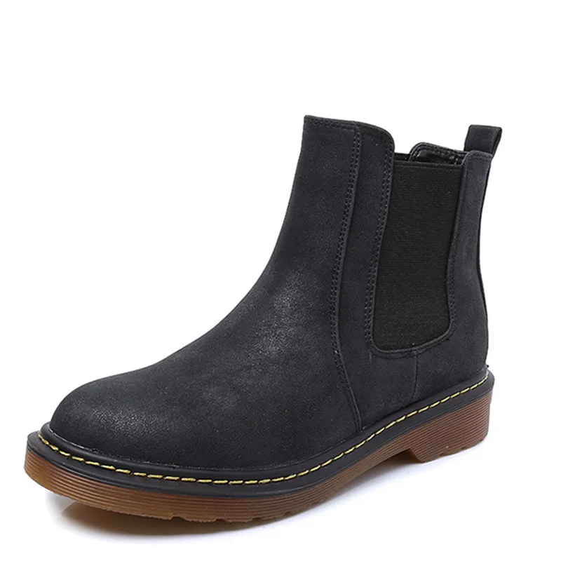 Fashion Autumn Shoes Woman Martin Boots Casual Outdoor Slip-On Spring Ankle For Women Zapatos De Mujer | Обувь