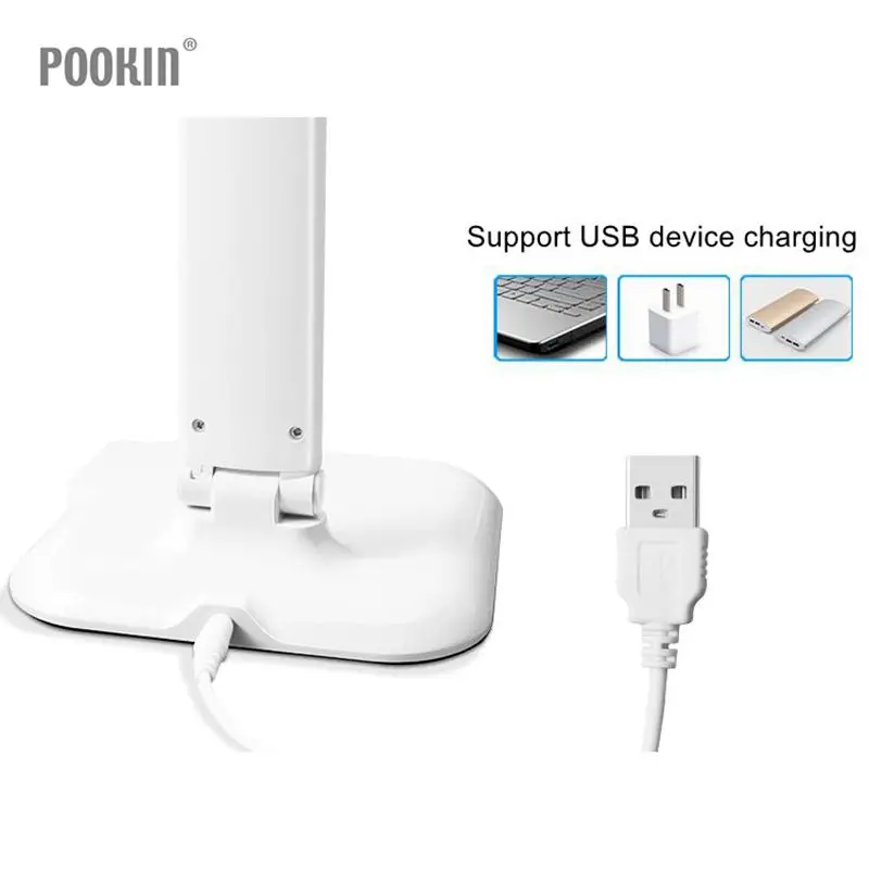 Цена Светодиодная настольная лампа с USB-зарядкой, долговечная лампа с защитой для глаз для спальни, освещение с диммером, яркость и цвет
