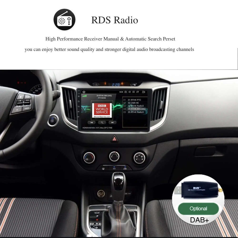 10 2 &quot1 din Android 8 0/7 1 Авторадио для Hyundai IX25 GPS навигация 2014 2015 2016 встроенный WIFI Bluetooth