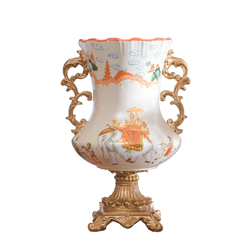 

poem European Ceramic Vase American ears Home Furnishing jewelry ornaments floral arrangement living room decoration