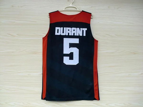 SG Free Shipping New 2014 brand men USA #5 DURRNT WHITE Throwback Stitched Basketball Jersey Plus size M-XXL TOP QUALITY | Спорт и
