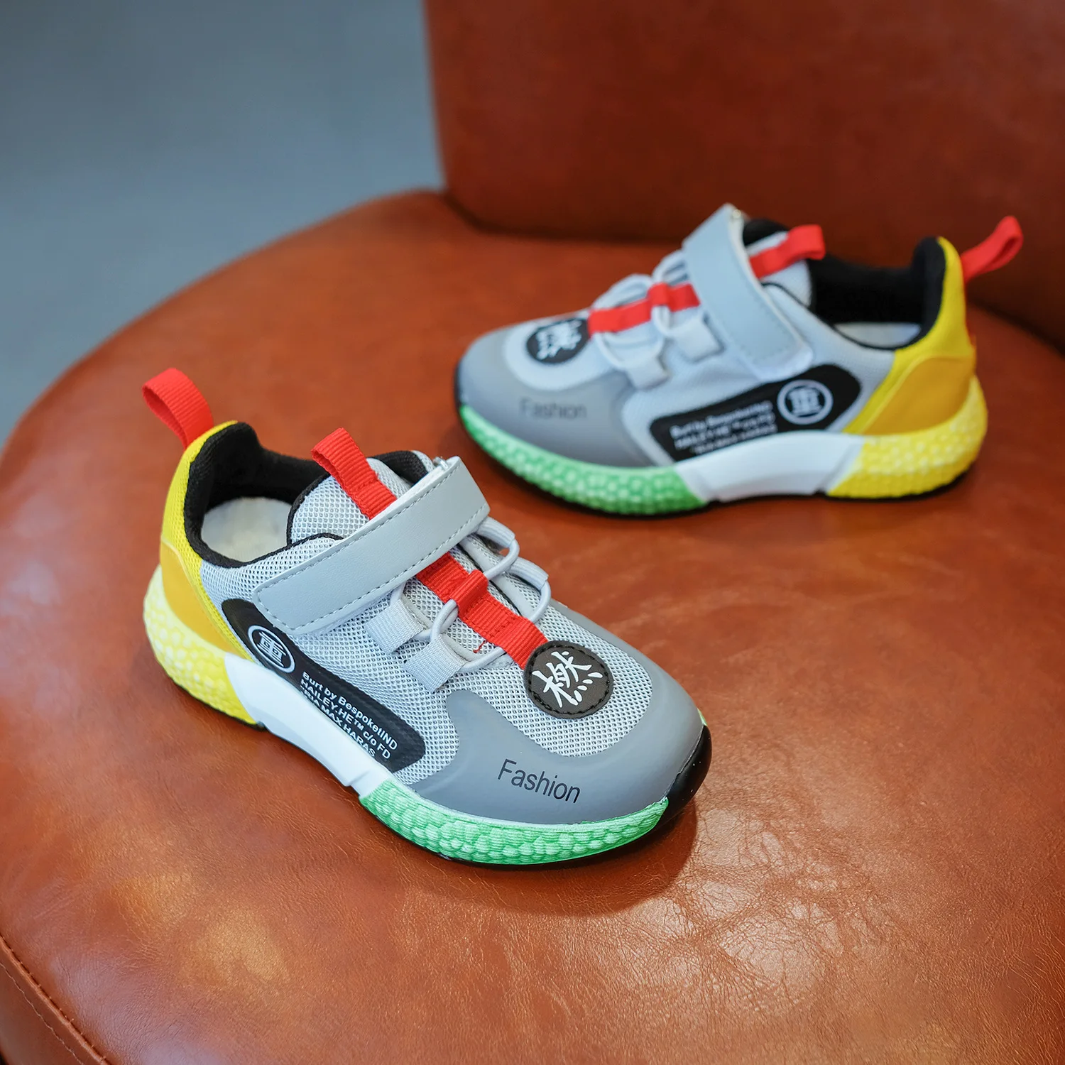 2020 Boys Girls Lightweight Sneakers Toddler/Little Kid Strap Low Top Mesh Trainers Children School Walk Casual Brand Shoes | Детская