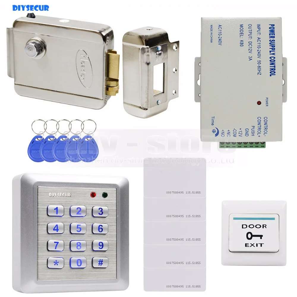 Водонепроницаемый RFID Клавиатура DIYSECUR полный комплект контроля доступа +