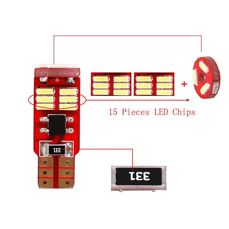 1 шт. Canbus T10 W5W 194 168 светодиодный 4014 SMD безошибочные лампы для автомобильного