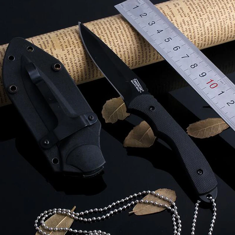 Фиксированным лезвием Выживание Охотничьи ножи открытый небольшой Цепочки и