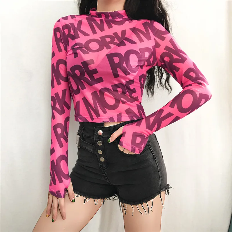 

hirigin Hot Women Summer Hollow out Mesh Net Shirts female fashion Casual Tops ladies Long Sleeve see through o-neck new blouses