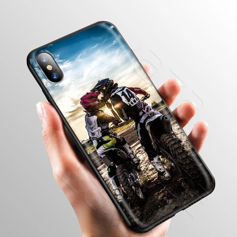 Чехол Lavaza Moto Cross для iPhone 11 Pro XS Max XR X 8 7 6 6S Plus 5 5S se