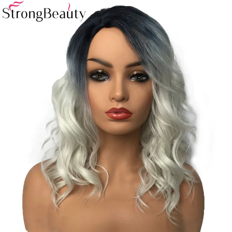 StrongBeauty синтетические парики для женщин длинные волнистые серые парики для королевы драконов шиньоны для женщин