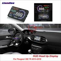 liandlee car head up display hud for peugeot 307 308 t9 2013 2018 safe driving screen obd ii speedometer projector windshield