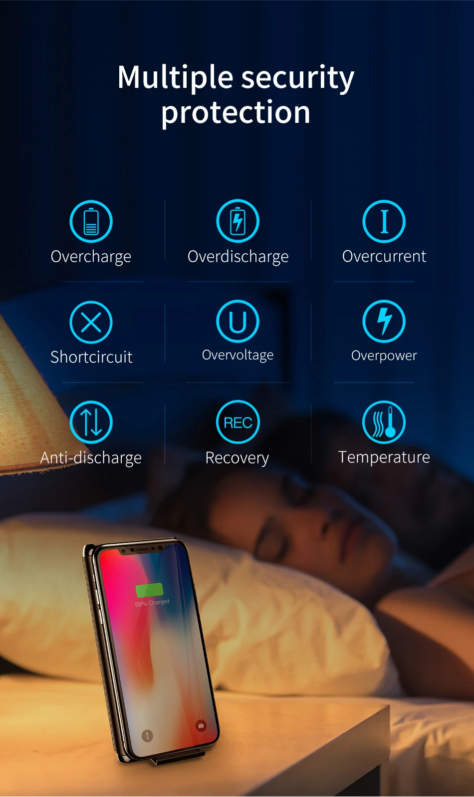 Baseus Беспроводной внешний аккумулятор 10000 мАч с быстрой зарядкой 3,0 Для Xiaomi Sansung портативный внешний аккумулятор для iPhone X Xs