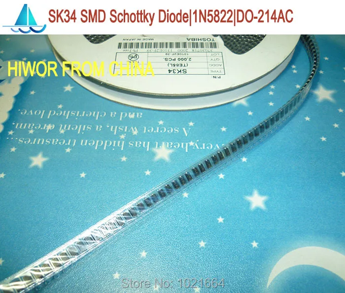 (200 шт./лот) 1N5822 SS34 SK34 SMD Schottky выпрямительный Барьерный Диод SMA Diode 3A 40V DO 214AC|rectifier