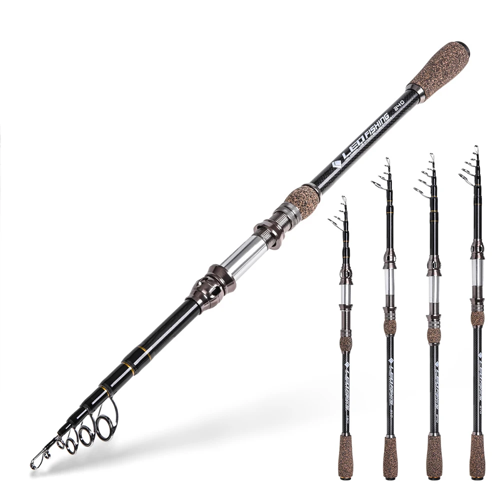 

LEO Sea Fishing Lure rod Carbon Tackle Telescopic Fishing rod Free Shipping
