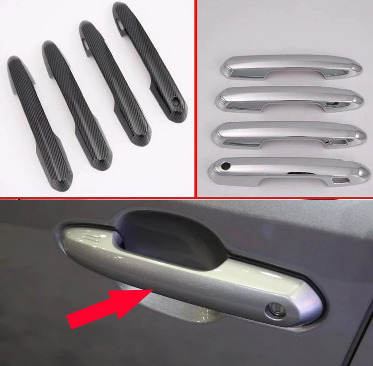 Декоративная накладка на дверную ручку из АБС пластика для Toyota RAV4 (XA50) 2019 2020 4