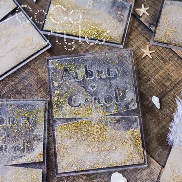 Cocostyles на заказ роскошные акриловые коробки свадебные пригласительные открытки с