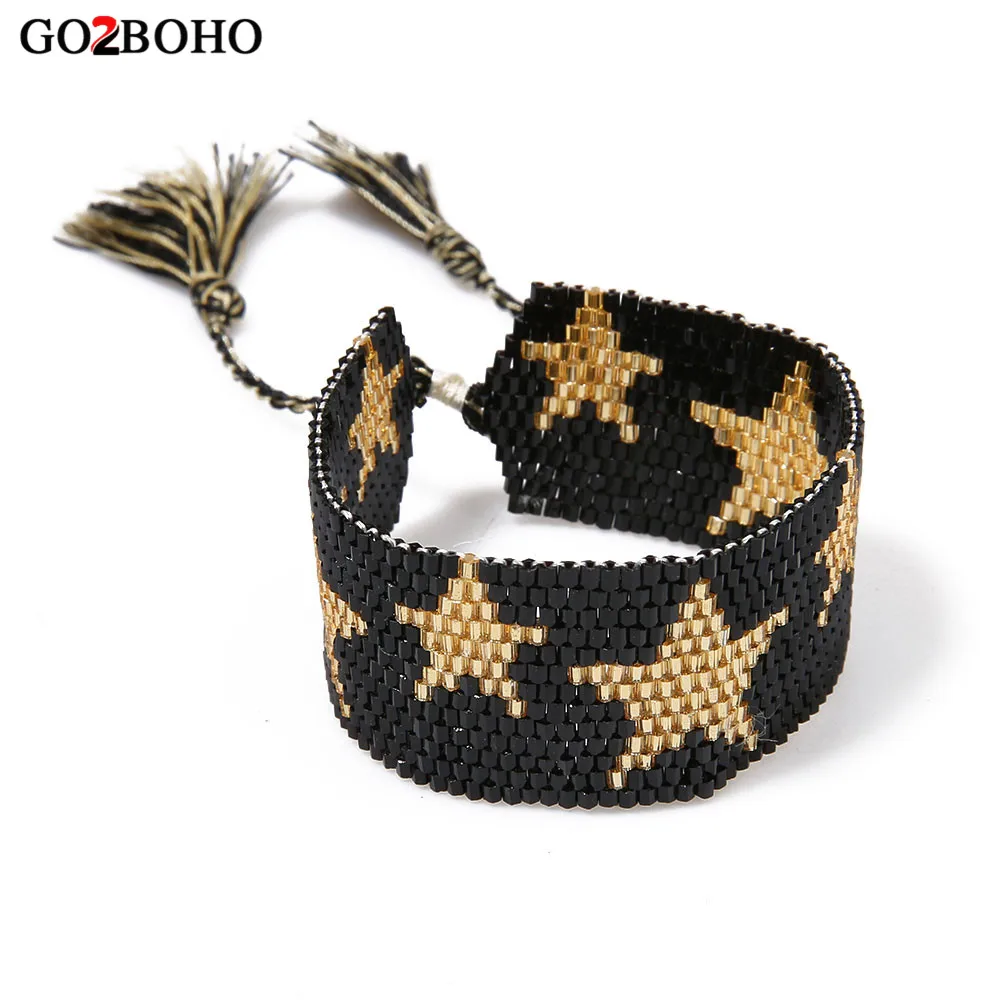 

Go2boho Mexican Jewelry Miyuki Bracelet Boho Bracelets Women Men Handmade Loom Woven Star Pulseras Mujer Femme Gift Wholesale